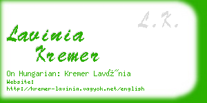 lavinia kremer business card